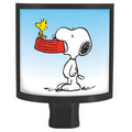 Night Light Peanuts Snoopy w/ His Bowl Black Frame